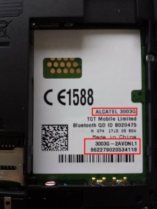 Alcatel simlock verwijdering per code