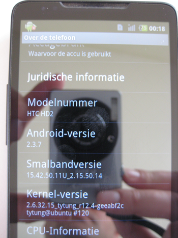 Htc HD2 android installatie