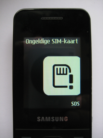 Samsung E2330 simlock verwijdering